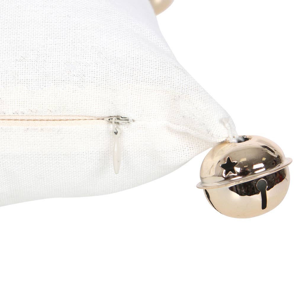 "This House Believes" Christmas Cushion with Bells