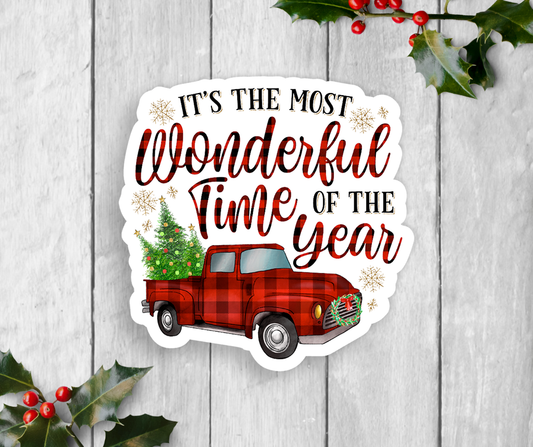 It’s The Most Wonderful Time Of The Year Vinyl Sticker