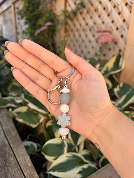 Winter Snowflake Keychain
